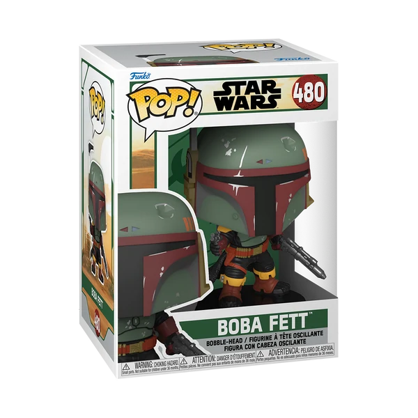 Figura coleccionable Funko de Bobbafeth de la serie The Mandalorian en caja