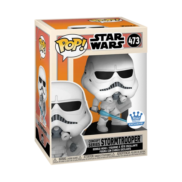 Figura colecionable Funko de un Stormtrooper de la serie The Mandalorian en caja